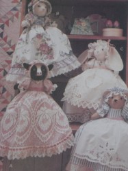 5826 BUTTERICK  CUTE CAT, BEAR, BUNNY, COW PILLOWCASE DOLLS, DRESS PATTERN